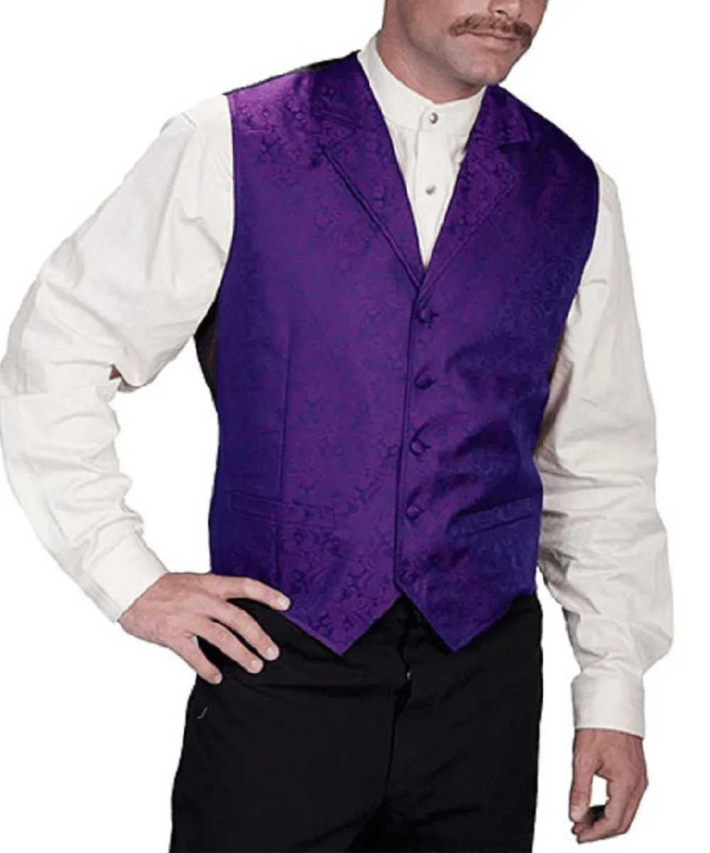 Scully Men's Purple Paisley Vest