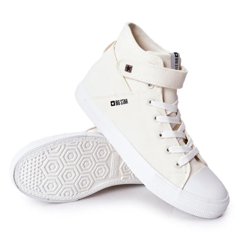 Sneakers High Big Star FF174140 White ecru