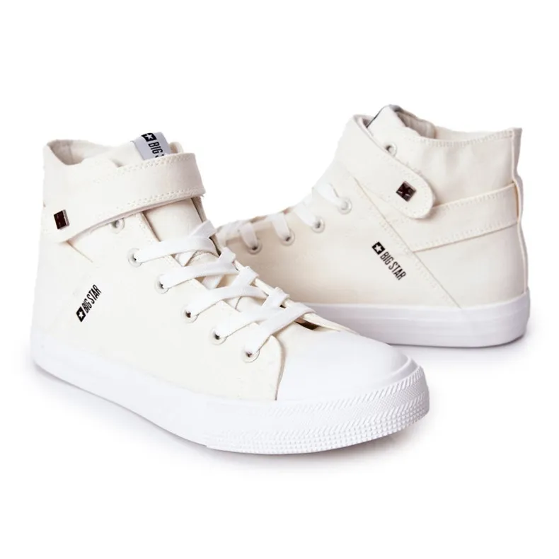 Sneakers High Big Star FF174140 White ecru