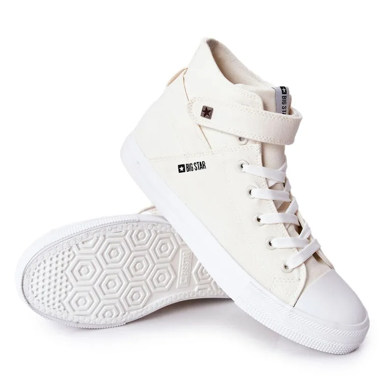 Sneakers High Big Star FF174140 White ecru