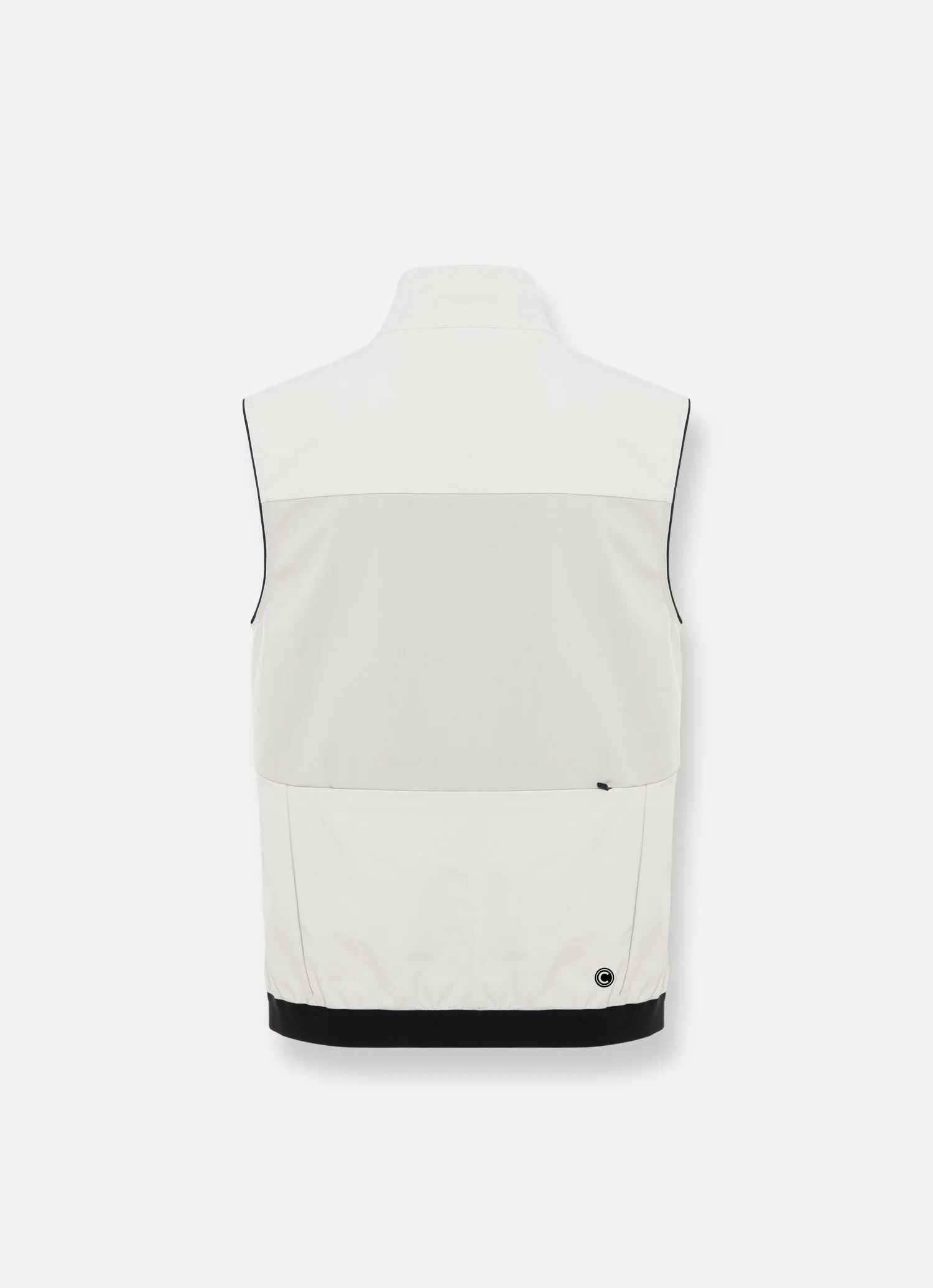 Stretch fabric vest with top pocket-