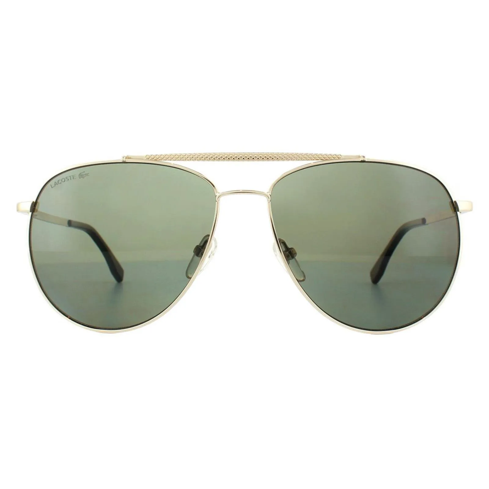 Sunglasses | Aviator Gold Dark Green Polarized L177SP Sunglasses | Lacoste