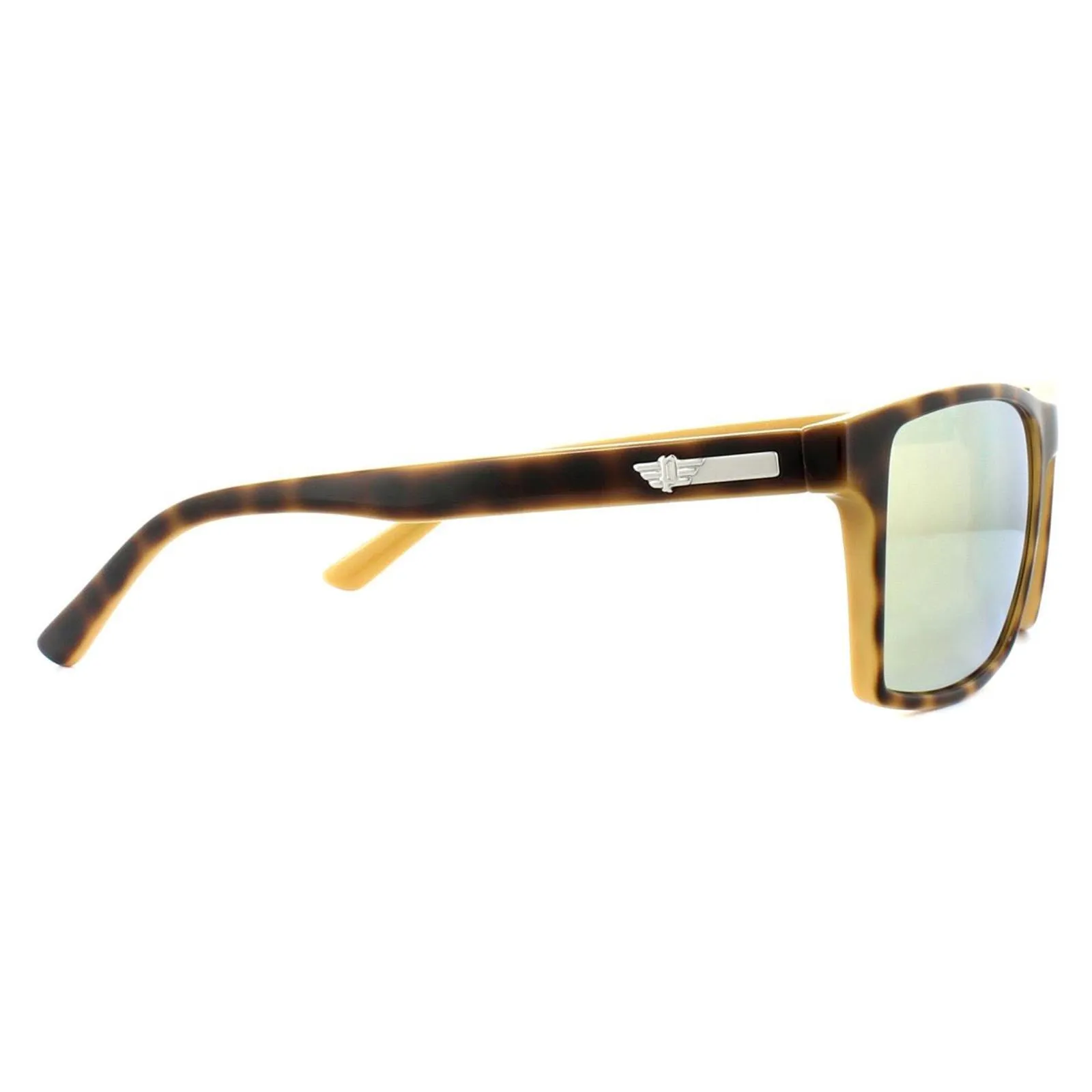 Sunglasses | Rectangle Shiny Havana Ochre Grey Sunglasses | Police