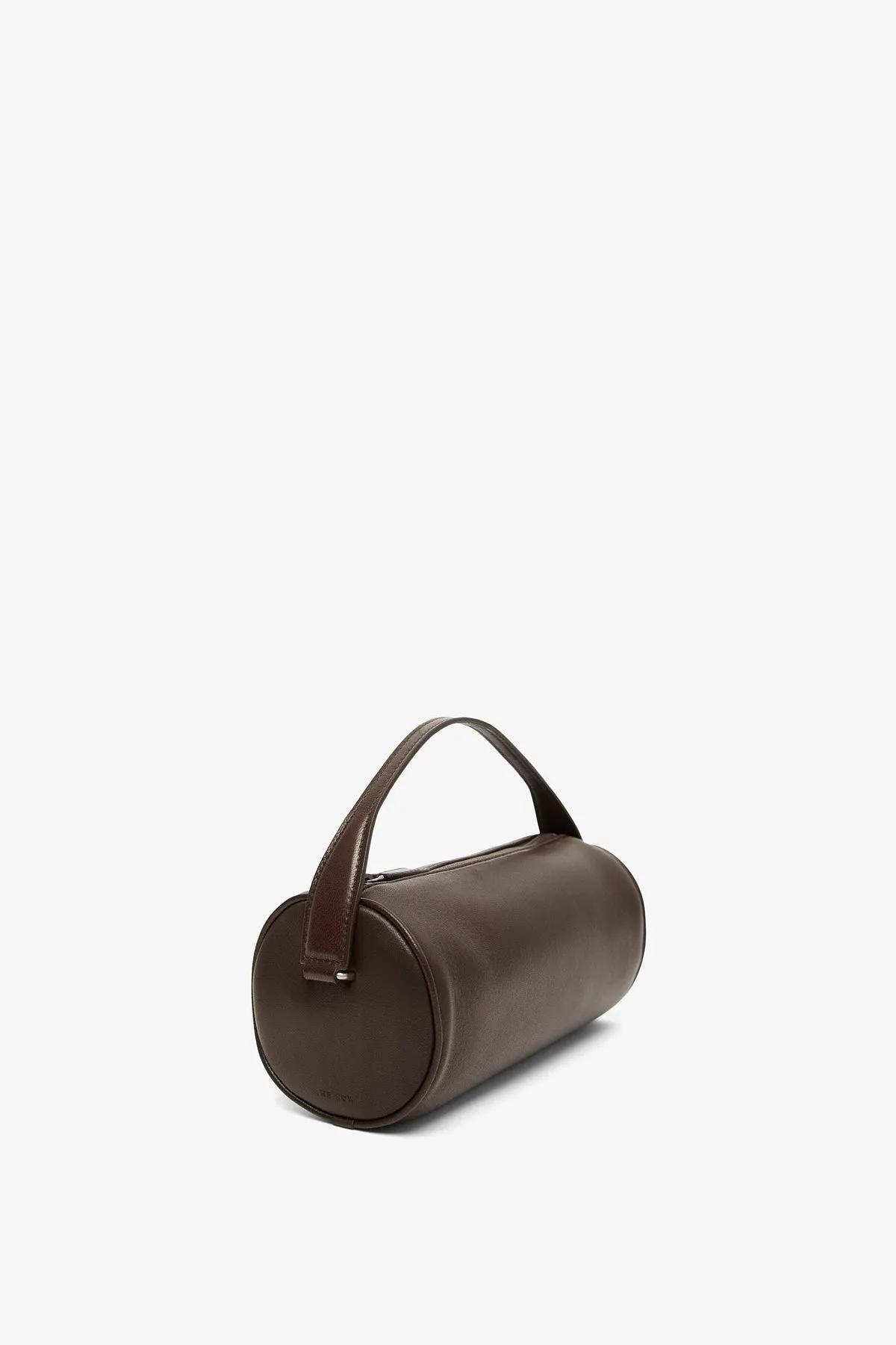 The Row Round 90's dark brown leather bag