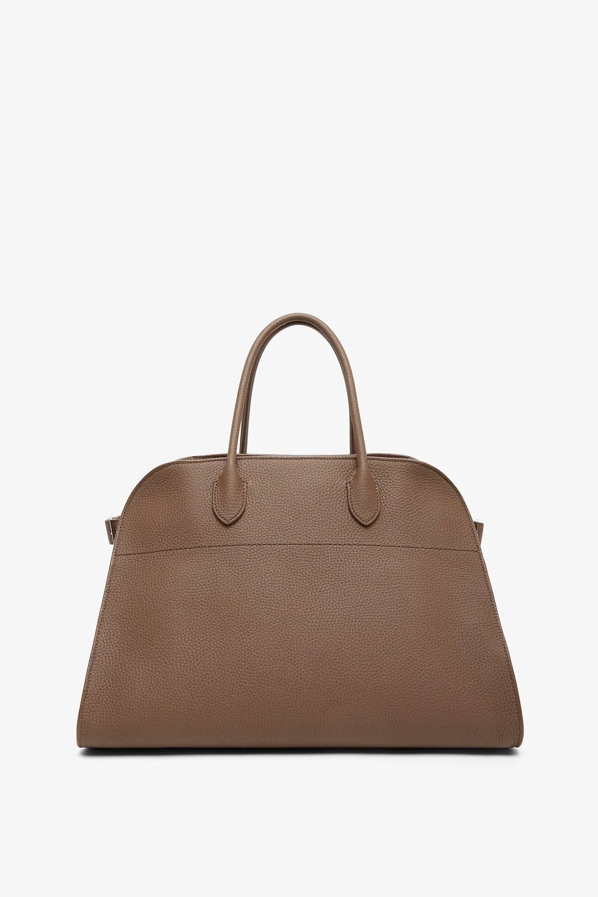 The Row Soft Margaux 15 dark olive leather bag