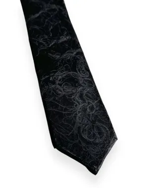 Threaded Underlay Necktie - Black