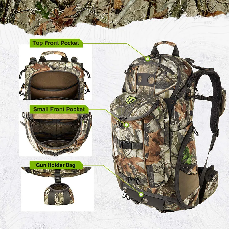 TideWe Hunting Pack 3400cu, Silent Frame Hunting Backpack