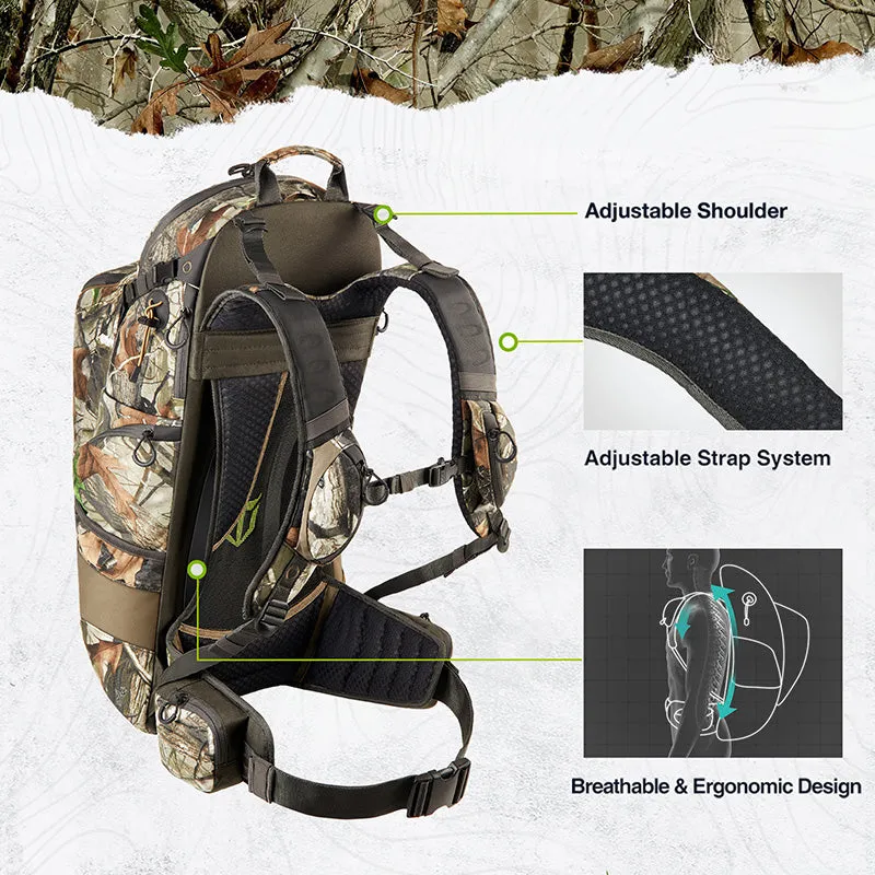 TideWe Hunting Pack 3400cu, Silent Frame Hunting Backpack