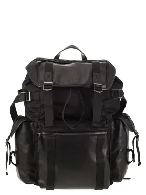 Tod's    Tod's Fabric And Leather Medium Backpack