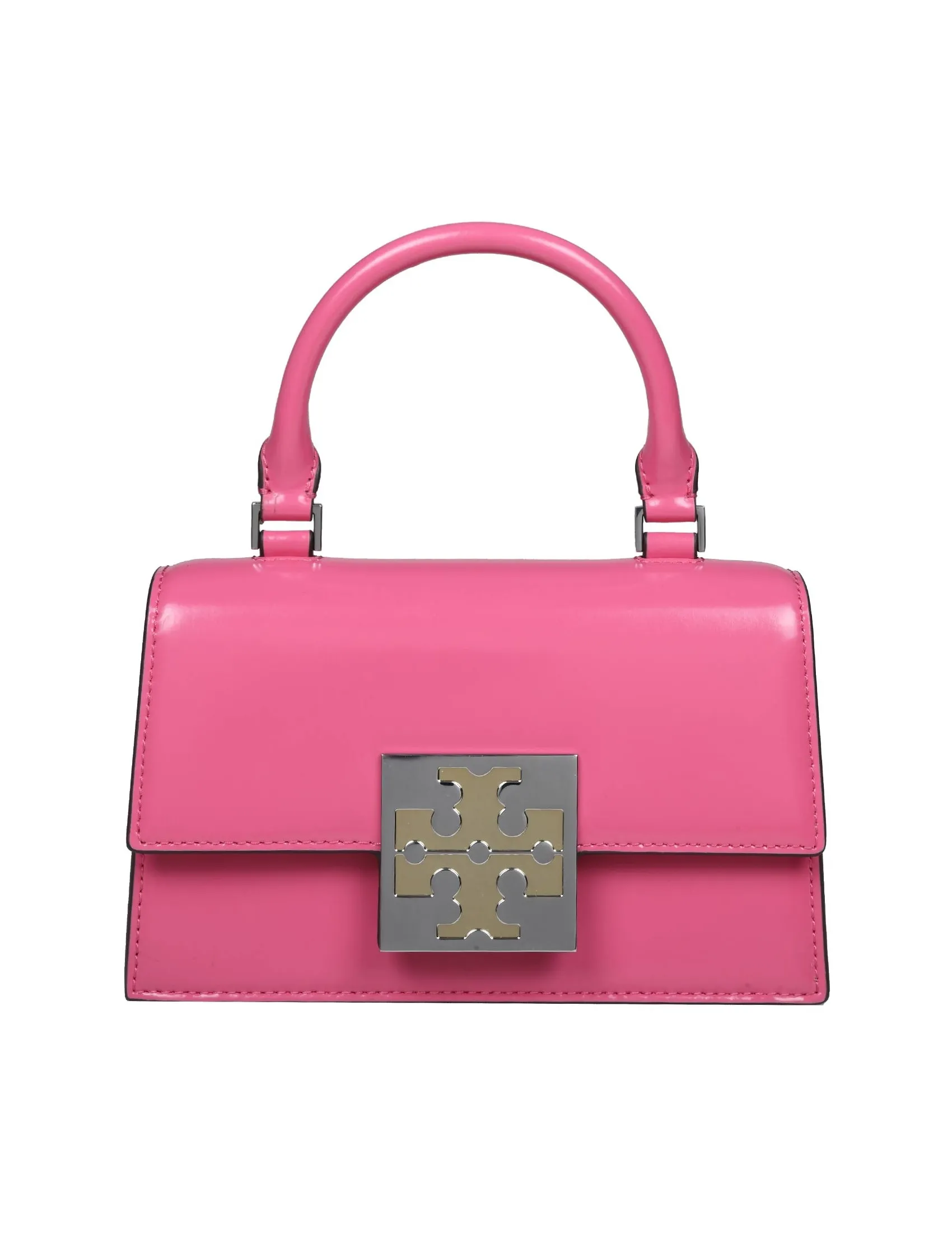 TORY BURCH MINI TOP HANDLE BAG IN PINK LEATHER