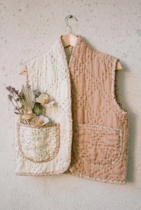 Two-Tone Linen Ava Vest