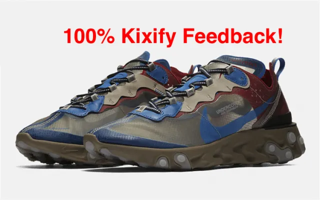 UNDERCOVER x Nike React Element 87 Signal Blue