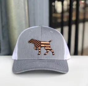 USA Leather Pointer Trucker Hat