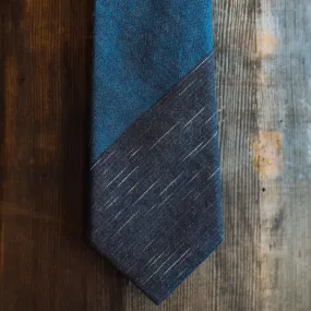 Vintage Stripe Cotton Necktie | Blue