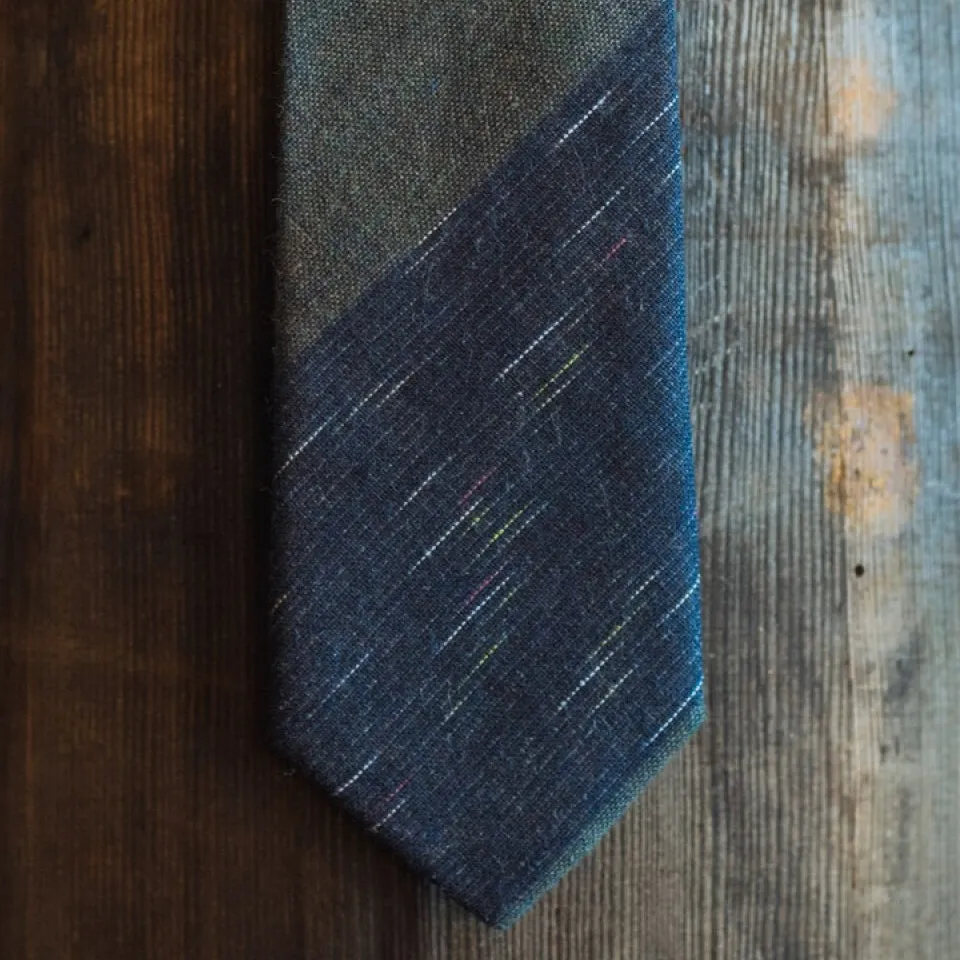 Vintage Stripe Cotton Necktie | Green