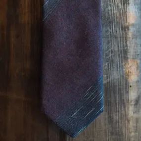 Vintage Stripe Cotton Necktie | Purple