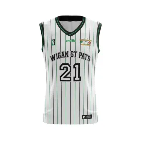 Wigan St Pats ARLFC Kids' Basketball Vest (white)