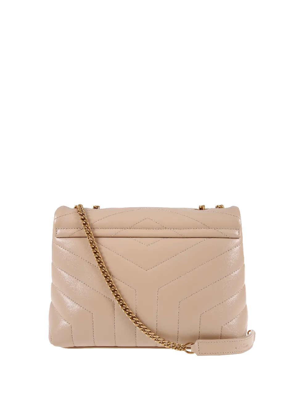 WOMAN SAINT LAURENT DARK BEIGE LEATHER LOULOU SMALL BAG