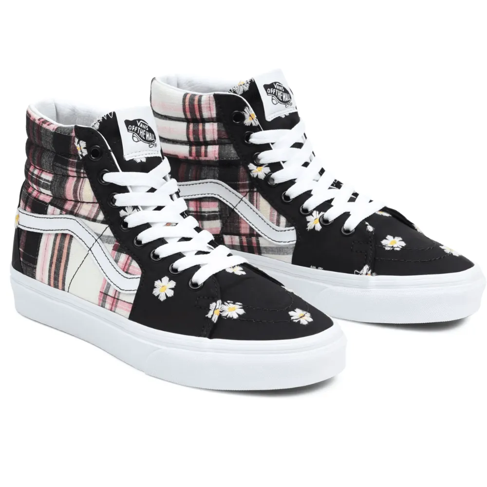 Womens Vans Sk8-Hi Floral Plaid Patchwork