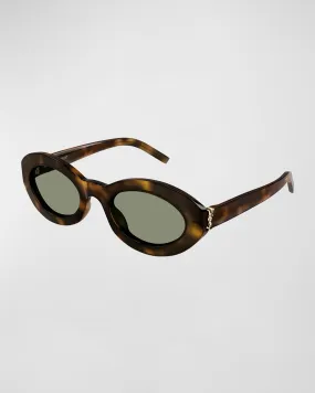 YSL Acetate Oval Sunglasses