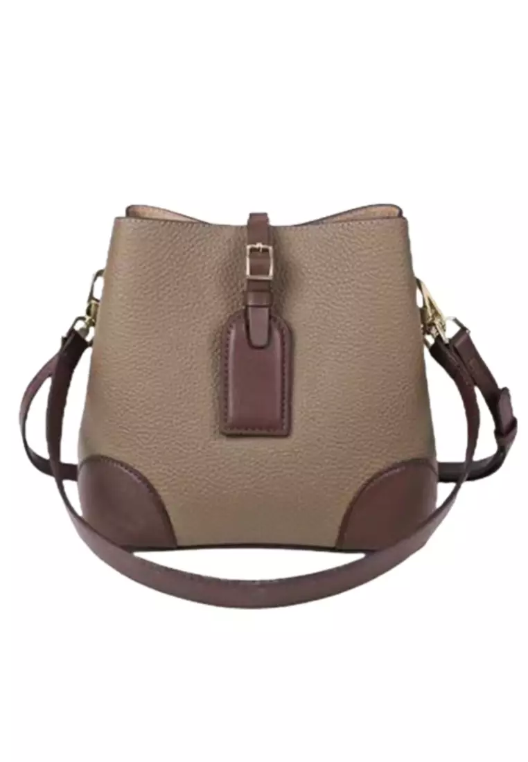 ZITIQUE Head layer cowhide shoulder oblique backpack